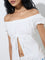 Bombay Paisley White Floral Embroidered Cotton Top