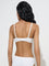 Superstar White V-Neck Padded Cotton-Blend Bra