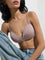 Superstar Light Taupe V-Neck Padded Cotton-Blend Bra