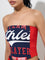 Studiofit Red Text Printed Cotton-Blend Tub Top
