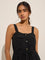 LOV Black Solid Jumpsuit