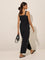 LOV Black Solid Jumpsuit