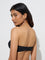 Wunderlove Black Self-Striped Under-Wired Bra