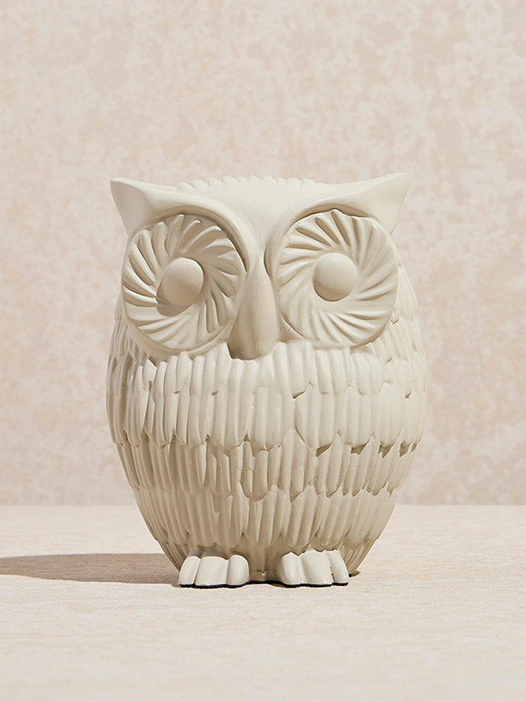 Westside Home Off-White Owl Showpiece - Large