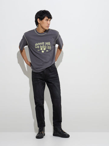 Nuon Charcoal Slim - Fit Mid - Rise Jeans