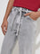 Nuon Light Grey Relaxed - Fit Mid - Rise Jeans