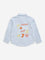 HOP Kids Blue Stripe Printed Cotton Shirt