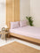 Westside Home Pink Gingham Checkered King Bed Fitted Sheet and Pillowcase Set