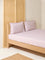 Westside Home Pink Gingham Checkered King Bed Fitted Sheet and Pillowcase Set