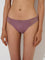 Wunderlove Mauve Lace-Detailed Brazilian Brief