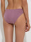 Wunderlove Mauve Lace-Detailed Brazilian Brief