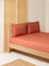 Westside Home Ochre Solid Double Bed Flat Sheet and Pillowcase Set