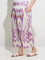 Diza Purple Ikat Printed Ethnic Pants
