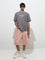 Nuon Grey Text Design Relaxed-Fit Cotton T-Shirt