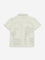 HOP Kids White Crochet-Detailed Cotton-Blend Shirt
