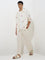 ETA Off-White Textured Relaxed-Fit Mid-Rise Cotton Chinos
