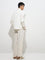 ETA Off-White Textured Relaxed-Fit Mid-Rise Cotton Chinos