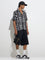 Nuon Black Abstract Pattern Relaxed-Fit Shirt