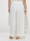 Diza Off-White Solid Palazzos