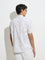 WES Casuals Off-White Botanical Relaxed-Fit Cotton Shirt