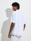 WES Casuals White Foliage Relaxed-Fit Cotton-Blend Shirt