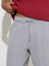 Studiofit Grey Relaxed-Fit Mid-Rise Cotton-Blend Shorts