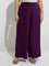 Diza Purple Solid Palazzos