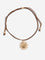 Westside Accessories Gold & Brown Sun Pendant Cord Necklace