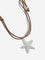 Westside Accessories Silver & Brown Starfish Pendant Cord Necklace