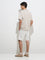 WES Casuals Beige Relaxed-Fit Cotton-Blend Polo T-Shirt