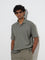 WES Casuals Olive Relaxed-Fit Cotton-Blend Polo T-Shirt