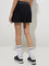 Studiofit Black Pleated High-Rise Skirt