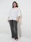 Gia White Embroidered Cotton Blouse