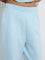 Studiofit Light Blue High-Rise Cotton Track Pants
