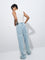 Nuon Blue Panel-Detailed Relaxed - Fit Mid - Rise Jeans