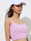 Studiofit Pink Padded Cotton Sports Bra