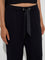 Wunderlove Black Solid High-Rise Lounge Pants