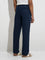 ETA Navy Relaxed-Fit Mid-Rise Cotton-Blend Chinos