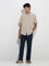 ETA Beige Striped Knit-Textured Relaxed-Fit Cotton Shirt
