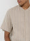ETA Beige Striped Knit-Textured Relaxed-Fit Cotton Shirt