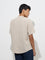 ETA Beige Striped Knit-Textured Relaxed-Fit Cotton Shirt