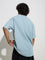Nuon Blue Typographic Relaxed-Fit Cotton T-Shirt