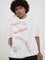Nuon White Text Design Relaxed-Fit Cotton T-Shirt
