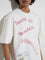 Nuon White Text Design Relaxed-Fit Cotton T-Shirt
