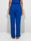 Wunderlove Blue Ribbed High-Rise Lounge Pants