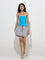 Nuon Grey Faded Mid-Rise Denim Skirt