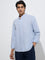 Ascot Light Blue Relaxed-Fit Linen-Blend Shirt