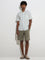 WES Casuals Mint Tropical-Inspire Relaxed-Fit Cotton Shirt