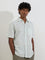 WES Casuals Mint Tropical-Inspire Relaxed-Fit Cotton Shirt