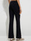 Superstar Black High-Rise Cotton-Blend Pants